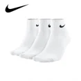 thumbnail image 2 of Calcetines deportivos unisex ligeros originales Nike para hombre y mujer, 3 pares, informales, transpirables, de tubo, blancos, tallas ML XL SX4706, 2 of 4