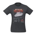 thumbnail image 3 of Star Wars Solo Falcon Schematics Men's T-Shirt-XLarge, 3 of 4