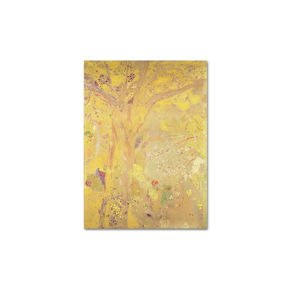 Trademark Fine Art "Yellow Tree, 1900" Canvas Art by Odilon Redon