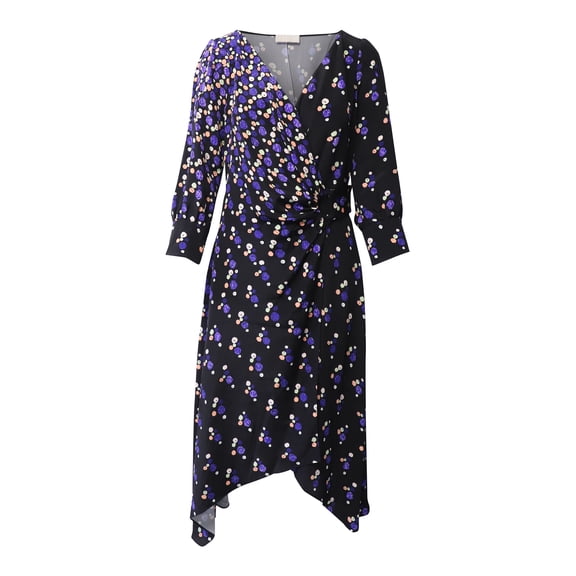 Pre-Owned Peter Pilotto Printed Wrap Dress in Multicolor Silk