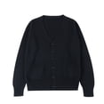 thumbnail image 4 of Women's 2023 Fall Oversized Open Front Button V Neck Lightweight Knit Cardigan Sweater Outerwear Garment, 4 of 4