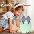 thumbnail image 5 of Ayieyill Easter Basket, Easter Bunny Baskets for Kids with Cute Rabbit Ears Stripe, Easter gift baskets (Green), 5 of 7