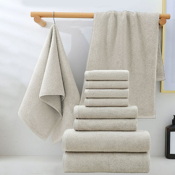Juego de 8 Toallas de Baño Gruesas, Suaves y Absorbentes, Ideal para El Hogar y El Baño.