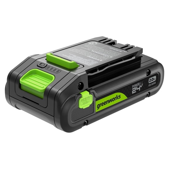 Greenworks 24V 2.0Ah Battery with Bi-Directional USB-C Port