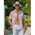 thumbnail image 4 of COOFANDY Mens Tropical Shirts Short Sleeve Hawaiian Print Shirts Vacation Beachwear, 4 of 6