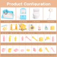 thumbnail image 2 of Juego de muebles para casa de muñecas para niños, juguetes en miniatura, accesorios para casa de muñecas, juguetes de simulación para niños, niñas y niños pequeños a partir de 3 años con baño, 2 of 5