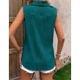 thumbnail image 3 of Cogild Sleeveless Button-Up Blouses for Womens V Neck Cardigans for Womens Summer Outfits, 3 of 7