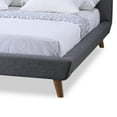 thumbnail image 3 of Baxton Studio Jonesy Scandinavian Style Mid-century Upholstered Platform Bed, Multiple Sizes, Multiple Colors, 3 of 4