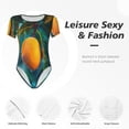 thumbnail image 6 of Uemuo Mango In The Rain Pattern Women's One Piece Short Sleeve Swimsuit Rash Guard Surfing Modest Quick-drying Swimsuit Beach Essentials-, 6 of 9