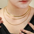 thumbnail image 4 of JeenMata Paquete múltiple de regalo, 3 piezas, collar para mujer, colgante, joyería, regalo, gargantilla, cadena de serpiente, eslabones, collar en capas de moda, collar ajustable, 4 of 5