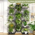 thumbnail image 3 of Outdoor Plant Stand Plant Shelf, 5-Tier Large Heavy Duty Metal Plant Stand for Multiple Flower Planter Holder, Waterproof Plant Rack for Living Room,Balcony,Garden,Patio,Black (Black), 3 of 8
