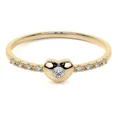 thumbnail image 1 of Anillo Con Diamantes De Oro De 14k De Corazón Para Mujer, 1 of 5