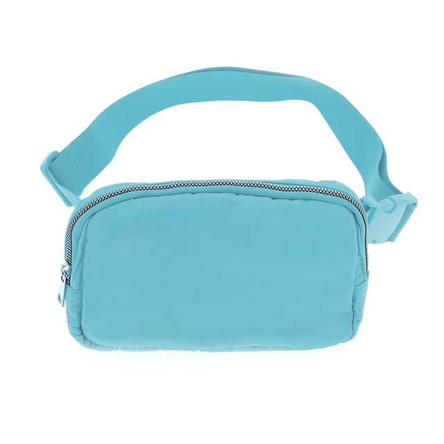 Unique Bargains 1 Pc Cinturón de Correr de Color Sólido para Senderismo Gimnasio Azul Claro Nailon