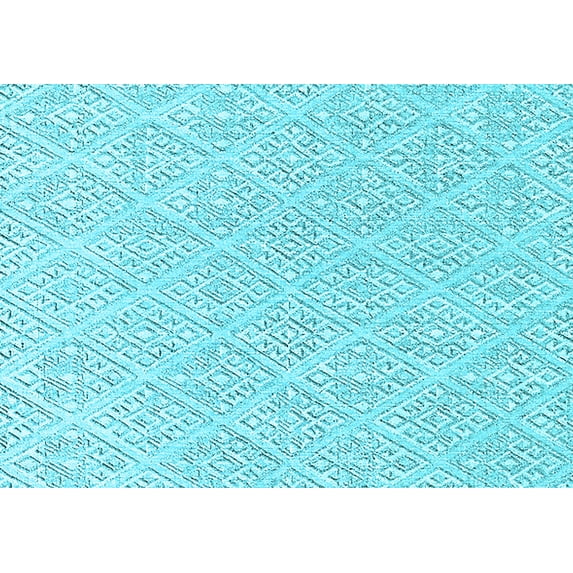 Ahgly Company Indoor Rectangle Oriental Light Blue Industrial Area Rugs, 8' x 12'