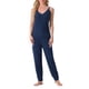 thumbnail image 2 of Conjunto de pijama de felpa esponjosa sin mangas para mujer INSPIRE CHIC, con pantalones jogger gruesos, ropa de casa y pijama XL azul marino, 2 of 5