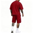 thumbnail image 4 of Mens Short Sets 2 Piece Outfits - Casual Summer Short Sleeve Sweatsuits Sets for Men with Cargo Pocket, 4 of 5