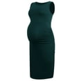 thumbnail image 2 of Women's Ruched Maternity Dress Clothes Sleeveless Bodycon Dress, 2 of 5
