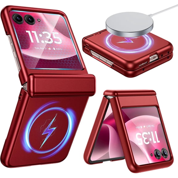 for Motorola Razr 2026/2025/2024 Case Compatible with MagSafe, Red
