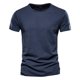 thumbnail image 3 of Camiseta de Color Sólido para Hombres, Cuello Redondo de Manga Corta de Verano para Gimnasio Y Desgaste Casual, Camiseta Atlética Transpirable Ligera, 3 of 6