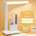 thumbnail image 1 of Study-Ready LED Desk Lamp with Eye Protection: Touch-Controlled, Rechargeable, Foldable & Rotatable Design – Perfect for Dorm Rooms, Reading & Focused Learning (Plug-In Version with 3, 1 of 6
