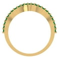 thumbnail image 5 of 0.23 ctw Wedding Band for Women - 18K Yellow Gold Simulated Emerald Stackable Eternity Ring, 5 of 6