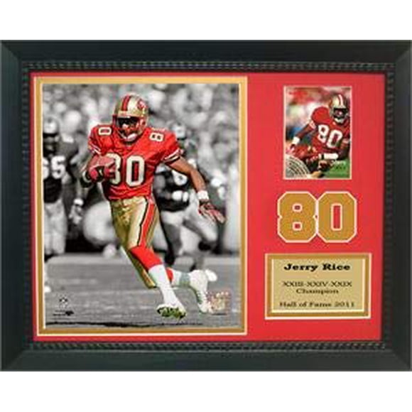 Marco para tarjetas con fotos Encore Select Jerry Rice 49ers, 11 x 14 pulgadas