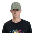 thumbnail image 4 of Fotbe Retro Hippie Groovy Mushroom Gorro Clásico de Béisbol, Gorra Ajustable con Broche Snapback, Gorro de Exterior de Algodón Suave, 4 of 6