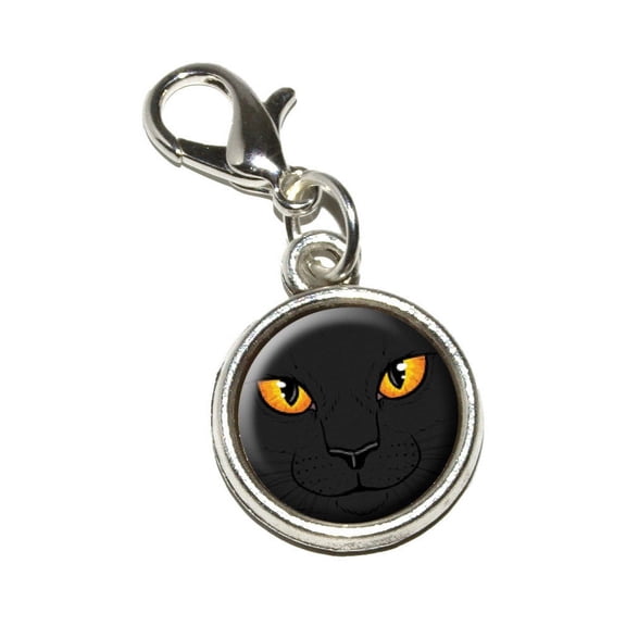 Black Cat Face - Pet Kitty Halloween Bracelet Charm