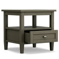 thumbnail image 4 of Warm Shaker Wood 20" Rectangle Transitional End Side Table in Farmhouse Gray, 4 of 12
