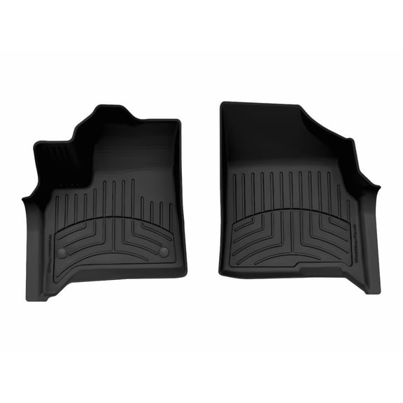 WeatherTech FloorLiner HP Custom Fit Floor Mats compatible with Traverse, Acadia, Enclave - 1st Row (Driver & Passenger), Black