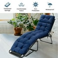 thumbnail image 4 of Gymax 73-inch Chaise Lounge Cushion Thickened Recliner Cushion w/ 4 String Ties Navy, 4 of 7