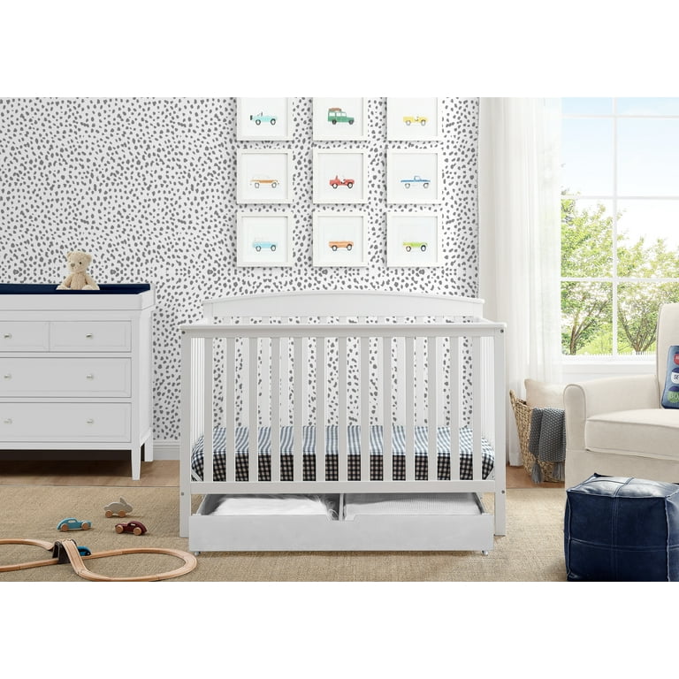 Delta Children Hanover 6 in 1 Convertible Baby Crib Bianca White Walmart