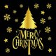 thumbnail image 4 of Adhesivo estático de PVC de Navidad extraíble, pegatinas de ventana de Papá Noel, pegatinas de pared de copo de nieve para embellecer, Kits de decoración para fiestas dorado Weihnachtsbaum Kearding JR1141-04, 4 of 5
