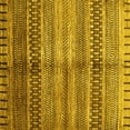 thumbnail image 1 of Ahgly Company Machine Washable Indoor Square Abstract Yellow Modern Area Rugs, 5' Square, 1 of 4