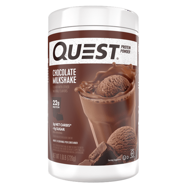 Quest Nutrition Chocolate Milkshake Protein Powder, High Protein, Low