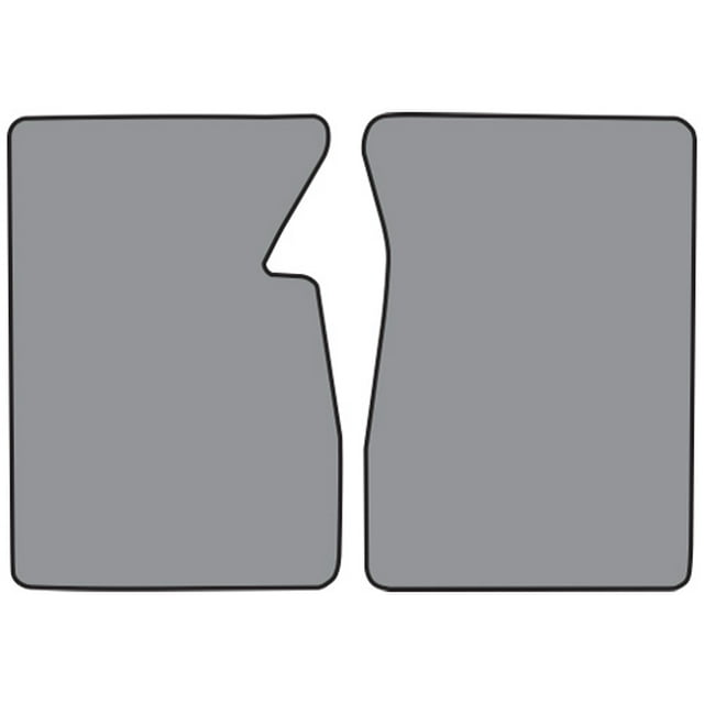 1975-1980 Dodge W200 Floor Mat 2pc (FM32F) 7879 Blue Cutpile with Logo #108 Dodge in 1800 Black Thread