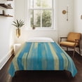 thumbnail image 4 of Blue Yellow Tapestry for Bedroom Wall Hanging Tapestry, Vintage Farmhouse Abstract Wooden Grain Ceiling Backdrop Tapestries Poster Blanket Wall Decor for Teens Room Living Room Dorm 55" x 73", 4 of 8