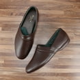 thumbnail image 6 of Pamir Men's Genuine Leather Opera Slippers with Memory Foam Insole and Leather Outsole Size US 9 Wide Width Brown, 6 of 9