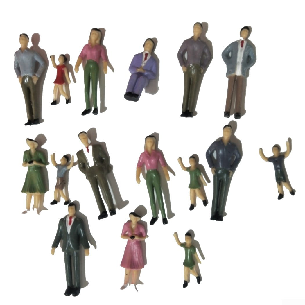 50Pcs Scale Plastic Models 1:32 People Sitting Standing Figures Plastic 1 Gauge 