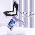thumbnail image 5 of Dteck Case for Samsung Galaxy Z Flip 5 ,Luxury Plating Phone Case Hinge Protection Slim Hard PC Shockproof Slim Protective Cover for Samsung Galaxy Z Flip 5,Purple, 5 of 7
