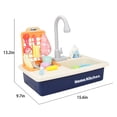 thumbnail image 7 of Blue Kitchen Toy Sink Running Water with Faucet Electric Dishwasher,Automatic Water Cycle System Pretend Role Play Kitchen Toys Set for Boys Girls Toddlers, 7 of 7