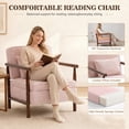 thumbnail image 5 of Accent Chair with Hidden Storage, LEGAHOME Light Pink Modern Arm Chair for Living Room, Comfy Corduroy Reading Armchair for Bedroom, with Solid Wood Leg for 250lbs Weight Capacity, 5 of 9