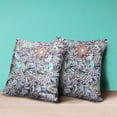 thumbnail image 3 of Amrita Sen Flying Floral Paisley Throw Pillow with Removable Cover in Purple Gray Blue 18x18, 3 of 4