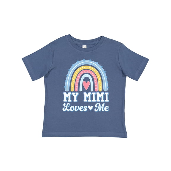 Inktastic My Mimi Loves Me Retro Rainbow Girls Toddler T-Shirt