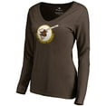 thumbnail image 2 of Women's Brown San Diego Padres Cooperstown Collection Forbes Long Sleeve V-Neck T-Shirt, 2 of 3