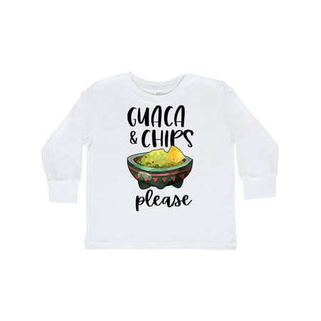 

Inktastic Guaca and Chips Please Cinco De Mayo Gift Toddler Boy or Toddler Girl Long Sleeve T-Shirt