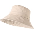 thumbnail image 2 of CoCopeaunts Summer Wide Brim Bucket Hat for Women Adjustable Chin Strap Cotton UV Protection Solid Colors Casual Fisherman Hat, 2 of 8