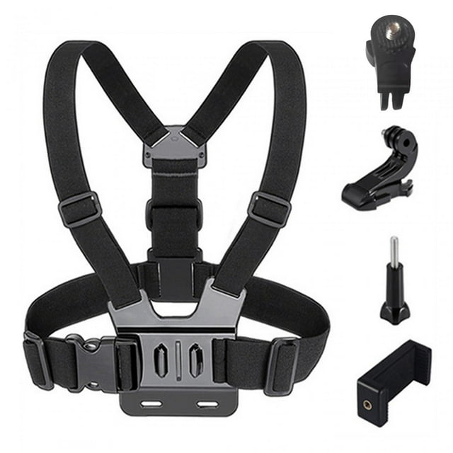 Arnés de montaje en el pecho para teléfono móvil, correa manos libres, accesorios de vídeo para teléfono móvil, Universal, ajustable para snowboard y , Conjunto AEE Baoblaze Soporte para teléfono en el pecho