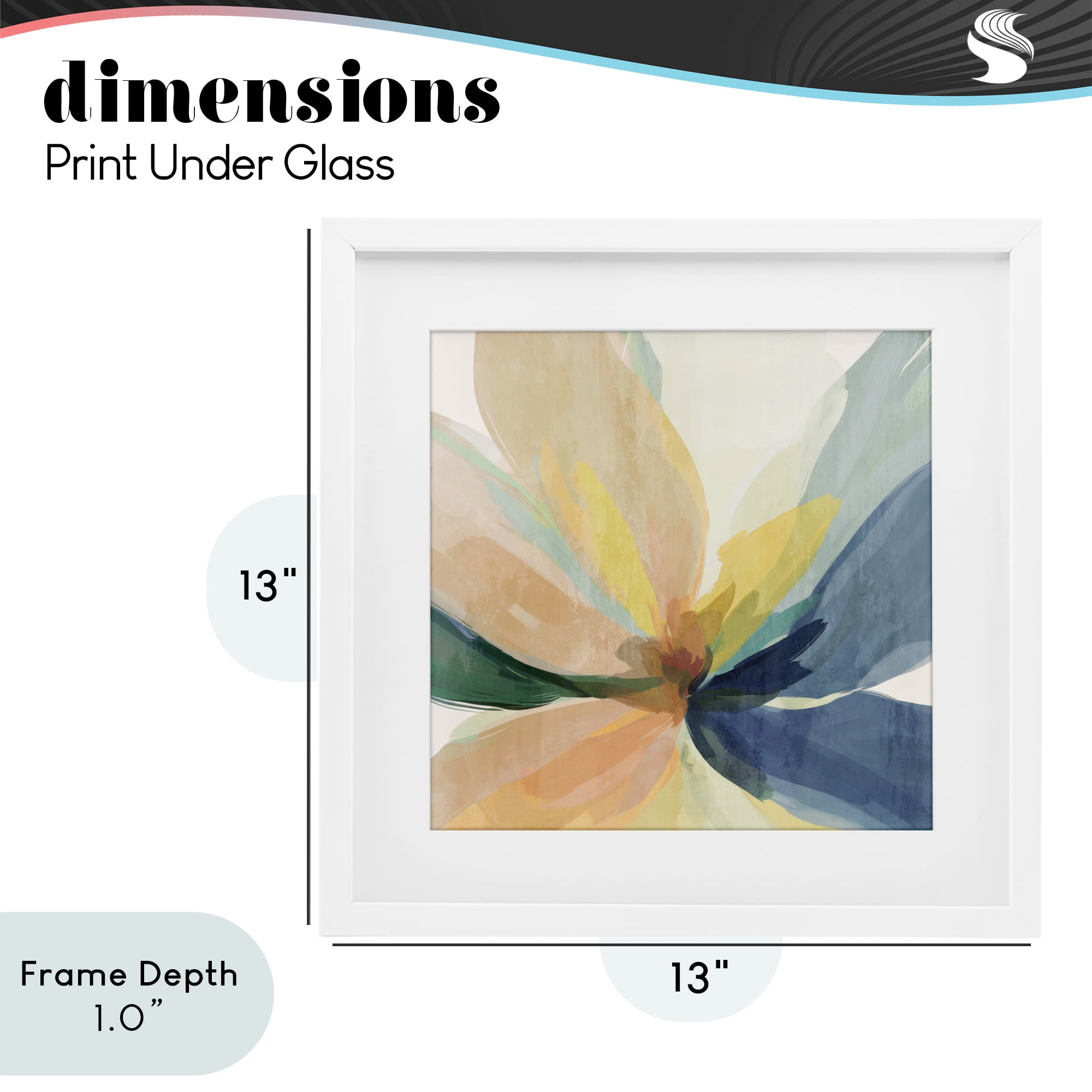 Stupell Industries Soft Harmonious Petals White Framed Print Under Glass, design by Irena Orlov