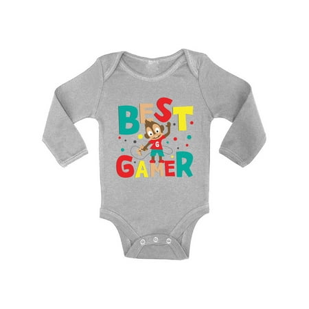 Awkward Styles Best Gamer Baby Bodysuit Long Sleeve Cute Baby Shower Gifts Baby Boy Best Gamer Clothing Video Game Birthday Party One Piece Top for Little Gamer Gifts for 1 Year (Best One Piece Shower Units)